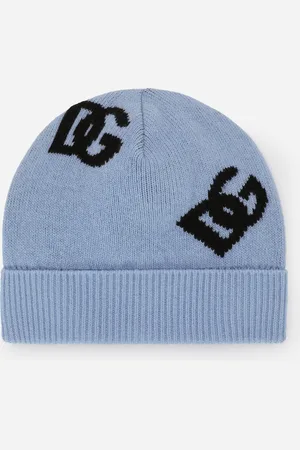 Dolce & Gabbana Wool Jacquard Hat With Dg Logo - Woman Hats And Gloves Onesize
