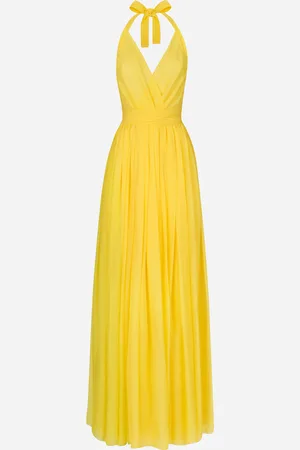 Dolce & Gabbana Long Sleeveless Silk Chiffon Dress - Woman Dresses Silk 40