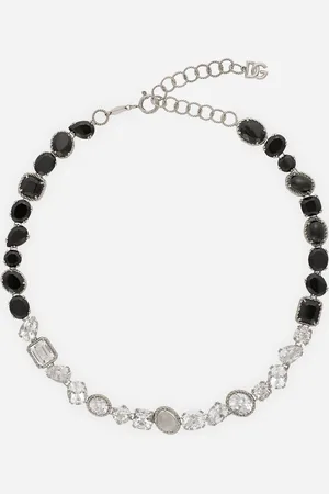 Dolce & Gabbana Anna Necklace In White Gold 18kt With Spinels And Topazes - Woman Necklaces White Acetate Onesize
