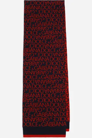 Dolce & Gabbana Wool Scarf With Logo - Man Accessories Multi-colored L