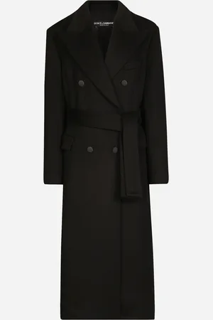 Dolce & Gabbana Double-breasted Cashmere Baize Coat With Belt - Woman Coats And Jackets 38