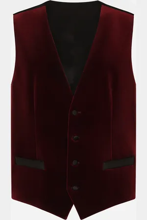 Dolce & Gabbana Single-breasted Velvet Vest - Man Suits And Blazers 52