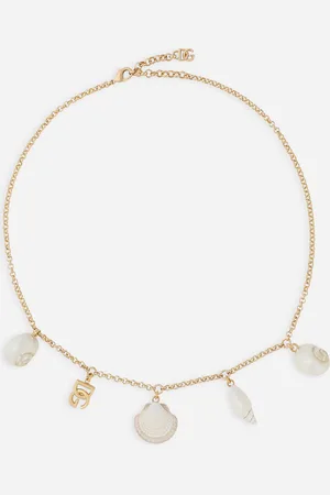 Dolce & Gabbana Necklace With Dg Logo And Shells - Woman Bijoux Metal Onesize