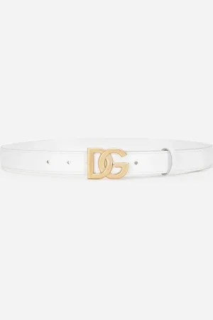 Dolce & Gabbana Calfskin Belt With Dg Logo - Woman Belts Leather 70