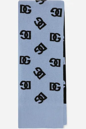 Dolce & Gabbana Wool Scarf With Jacquard Dg Logo - Woman Scarves And Silks Onesize
