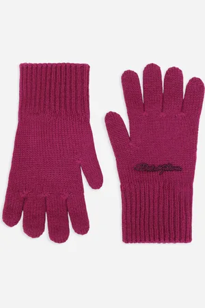 Dolce & Gabbana Knit Gloves With Logo - Woman Accessories S
