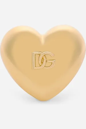 Dolce & Gabbana Heart Ring With Embossed Dg Logo - Woman Bijoux Metal L