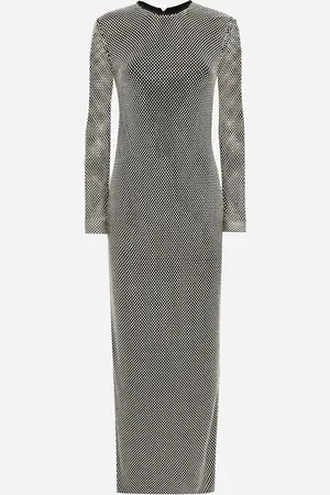 Dolce & Gabbana Long Crystal Mesh Dress - Woman Dresses 40