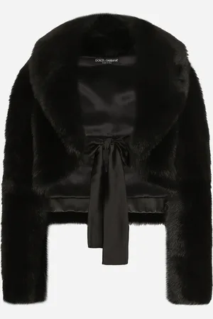 Dolce & Gabbana Short Lambskin Jacket With Belt - Woman Coats And Jackets 38