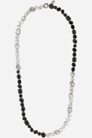 Dolce & Gabbana Anna Sautoir In White Gold 18kt With Spinel And Topazes - Woman Necklaces White Acetate Onesize
