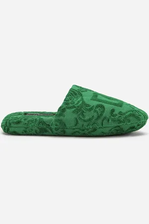 Dolce & Gabbana Jaquard Cotton Terry Slippers - Slippers S