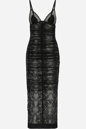 Dolce & Gabbana Calf-length Stretch Chantilly Lace Slip Dress - Woman Dresses 38