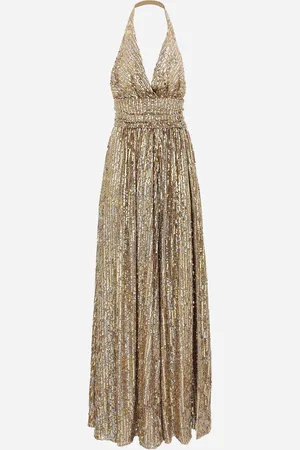 Dolce & Gabbana Long Sequined Dress With Slit - Woman Dresses 42
