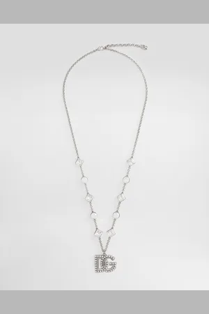 Dolce & Gabbana Fine Link Necklace With Rhinestone-detailed Dg Logo And Accents - Woman Bijoux Metal Onesize