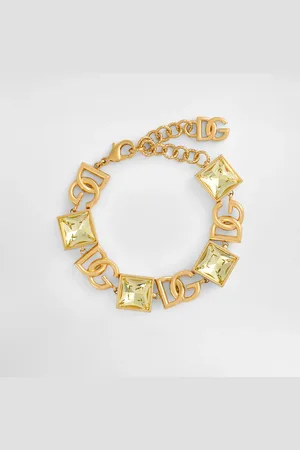 Dolce & Gabbana Bracelet With Dg Logo And Rhinestones - Woman Bijoux Metal Onesize