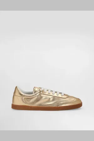 Dolce & Gabbana Saint Tropez Foiled Leather Sneakers - Man Sneakers 40