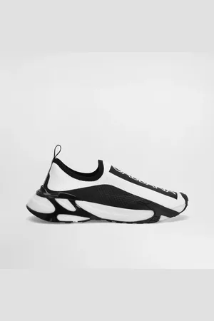 Dolce & Gabbana Sorrento Sneakers In Stretch Mesh With Logo - Man Sneakers Black Fabric 44