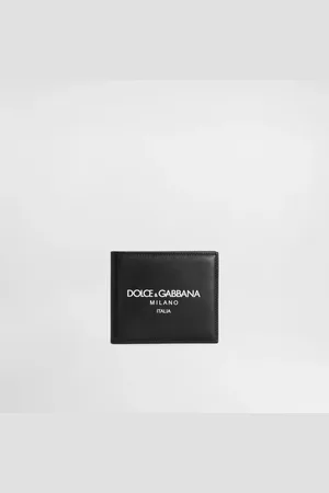 Dolce & Gabbana Calfskin Bifold Wallet - Man Wallets And Small Leather Goods Black Leather Onesize