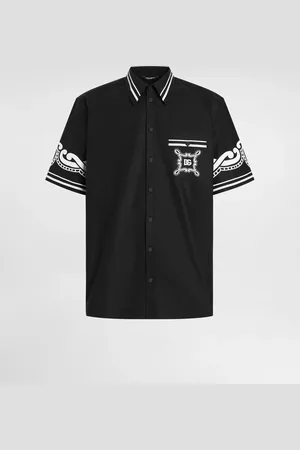 Dolce & Gabbana Poplin Shirt With Printed Details - Man Shirts 40