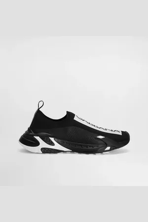Dolce & Gabbana Sorrento Sneakers In Stretch Mesh With Logo - Man Sneakers Black Fabric 44