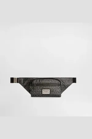 Dolce & Gabbana Small Coated Jacquard Belt Bag - Man Backpacks And Fanny Packs Multi-colored Fabric Onesize