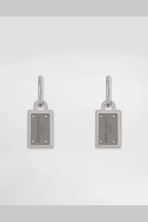 Dolce & Gabbana Earrings With Logo Tag - Man Bijoux Metal Onesize