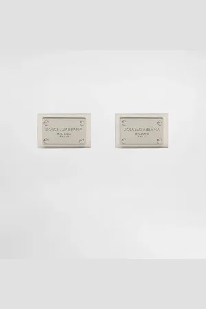 Dolce & Gabbana Cufflinks With Logo Tag - Man Metal Onesize