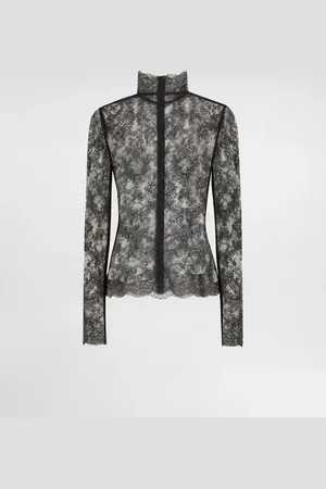 Dolce & Gabbana Floral Lace Turtle-neck Top - Woman Shirts And Tops Multi-colored 36