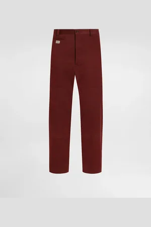 Dolce & Gabbana Cotton Cargo Pants With Tag - Man Pants And Shorts Burgundy 48