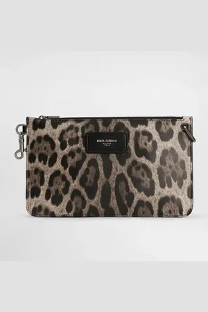 Dolce & Gabbana Calfskin Toiletry Bag - Man Briefcase And Clutches Animal Onesize