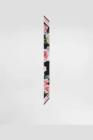 Dolce & Gabbana Twill Headscarf With Peony And Rose (6x100) - Woman Scarves And Silks Onesize