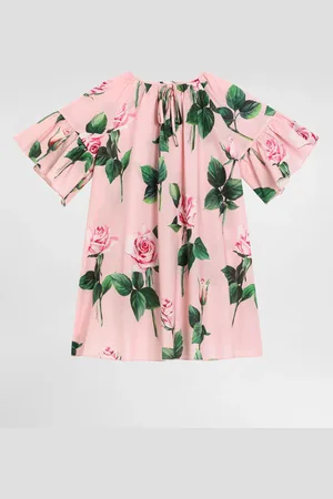 Dolce & Gabbana Rose- Poplin Dress - Woman Dresses 3 Years