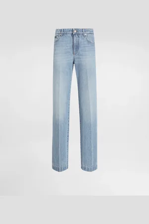 Dolce & Gabbana Loose Denim Jeans With Pressed Pleat - Woman Denim And Jeans Multi-colored 40
