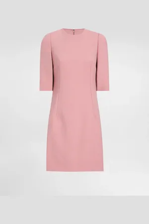 Dolce & Gabbana Wool Crepe Midi Fit-and-flare Dress - Woman Dresses 36