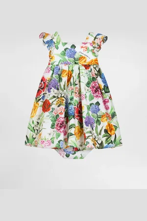 Dolce & Gabbana Poplin Dress With Floral - Woman Dresses 6/9 Months