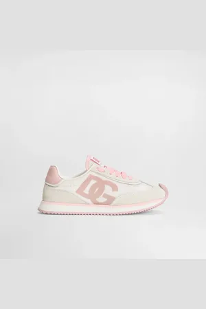 Dolce & Gabbana Mesh And Calfskin Nappa Dg Cushion Sneakers - Man Shoes (24-38) Pink 27