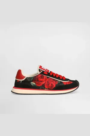 Dolce & Gabbana Mixed-material Dg Cushion Sneakers - Woman Sneakers 35