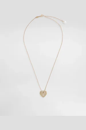 Dolce & Gabbana Devotion Necklace In 18kt Yellow With Diamonds And Fresh Water Pearl - Woman Necklaces Onesize