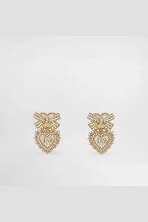 Dolce & Gabbana Devotion Earrings In 18kt Yellow With Diamonds - Woman Earrings Onesize