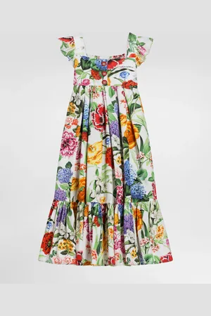 Dolce & Gabbana Poplin Dress With Floral - Woman Dresses 3 Years