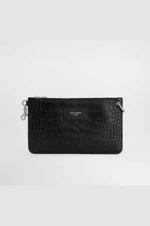 Dolce & Gabbana Crocodile-print Calfskin Toiletry Bag - Man Briefcase And Clutches Onesize