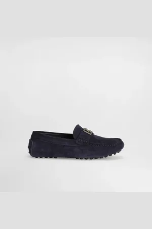 Dolce & Gabbana Split Leather Loafers With Dg Logo - Man Shoes (24-38) 27