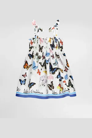 Dolce & Gabbana Poplin Dress With Butterfly - Woman Dresses 3/6 Months