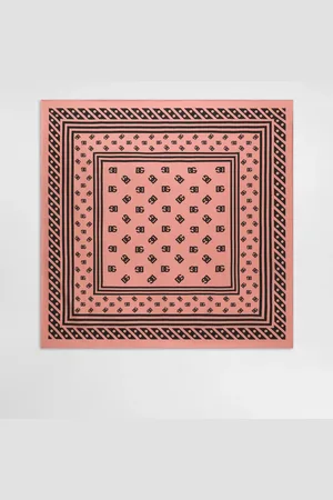 Dolce & Gabbana Silk Twill Foulard With All-over Dg Logo (70x70) - Woman Scarves And Silks Onesize
