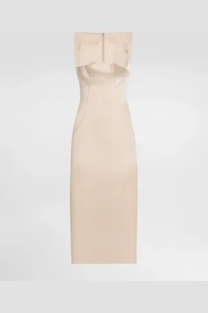 Dolce & Gabbana Stretch Satin Calf-length Sheath Dress - Woman Dresses Satin 40