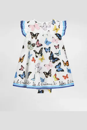 Dolce & Gabbana Poplin Dress With Butterfly - Woman Dresses 3/6 Months