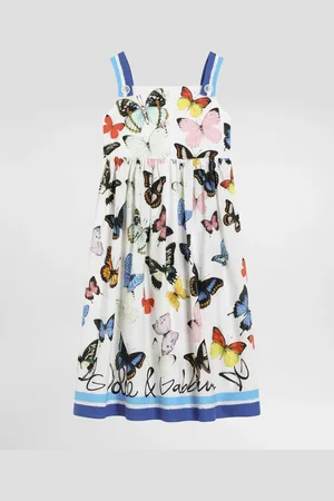 Dolce & Gabbana Poplin Dress With Butterfly - Woman Dresses 2 Years