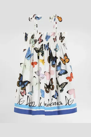 Dolce & Gabbana Poplin Dress With Butterfly - Woman Dresses 3 Years