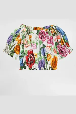 Dolce & Gabbana Cotton Poplin Top With Floral - Woman Shirts And Tops 2 Years