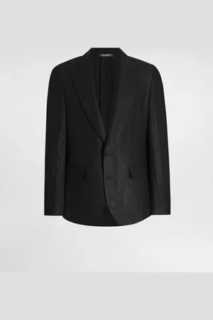 Dolce & Gabbana Single-breasted Linen Fabric Jacket - Man Suits And Blazers 46